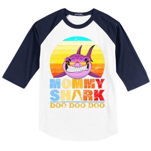 Funny Beach Mommy Shark Doo Baseball Sleeve Shirt