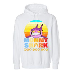 Funny Beach Mommy Shark Doo Garment-Dyed Fleece Hoodie