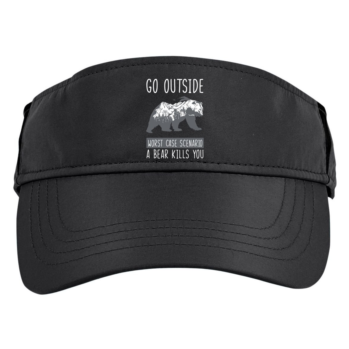 Funny Bear Camping Adult Drive Performance Visor