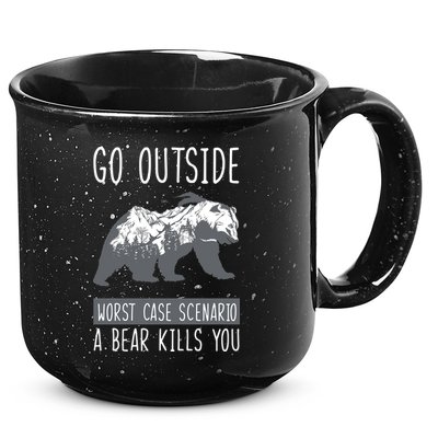 Funny Bear Camping 15oz Campfire Ceramic Mug