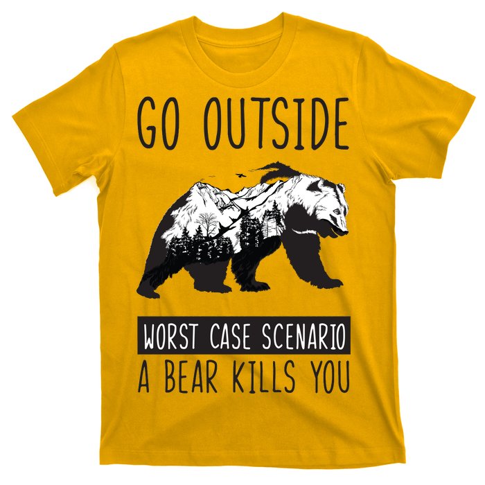 Funny Bear Camping T-Shirt