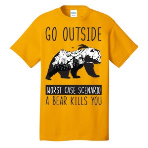 Funny Bear Camping Tall T-Shirt