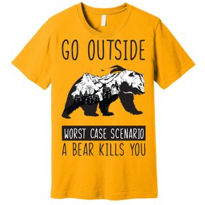 Funny Bear Camping Premium T-Shirt