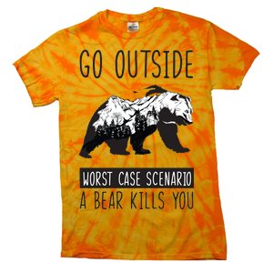 Funny Bear Camping Tie-Dye T-Shirt