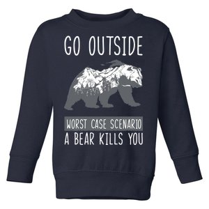 Funny Bear Camping Toddler Sweatshirt