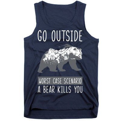 Funny Bear Camping Tank Top