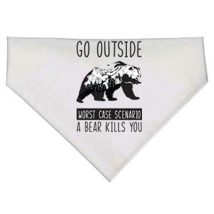 Funny Bear Camping USA-Made Doggie Bandana