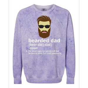 Funny Bearded Dad Definition  Colorblast Crewneck Sweatshirt