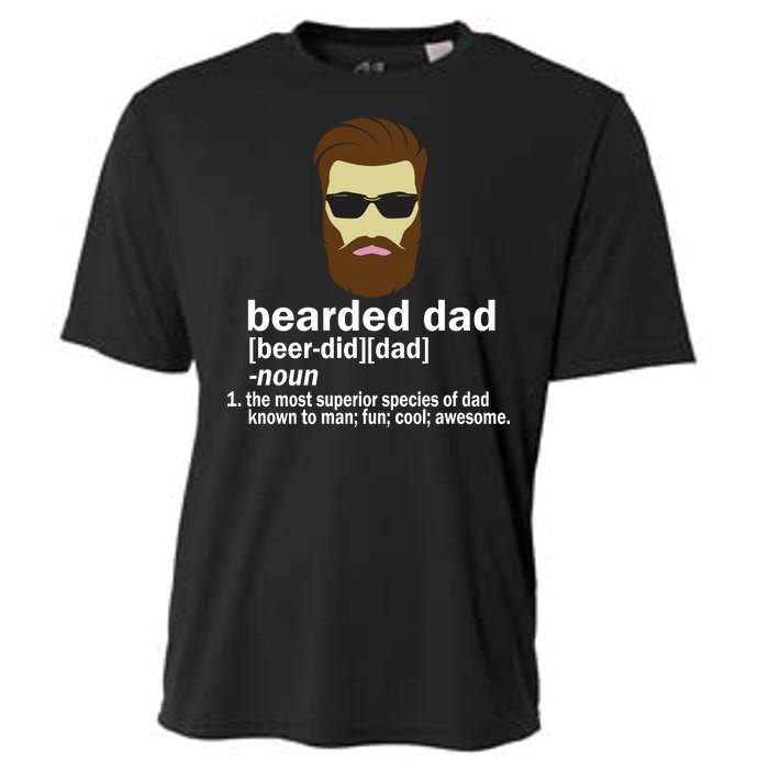 Funny Bearded Dad Definition  Cooling Performance Crew T-Shirt