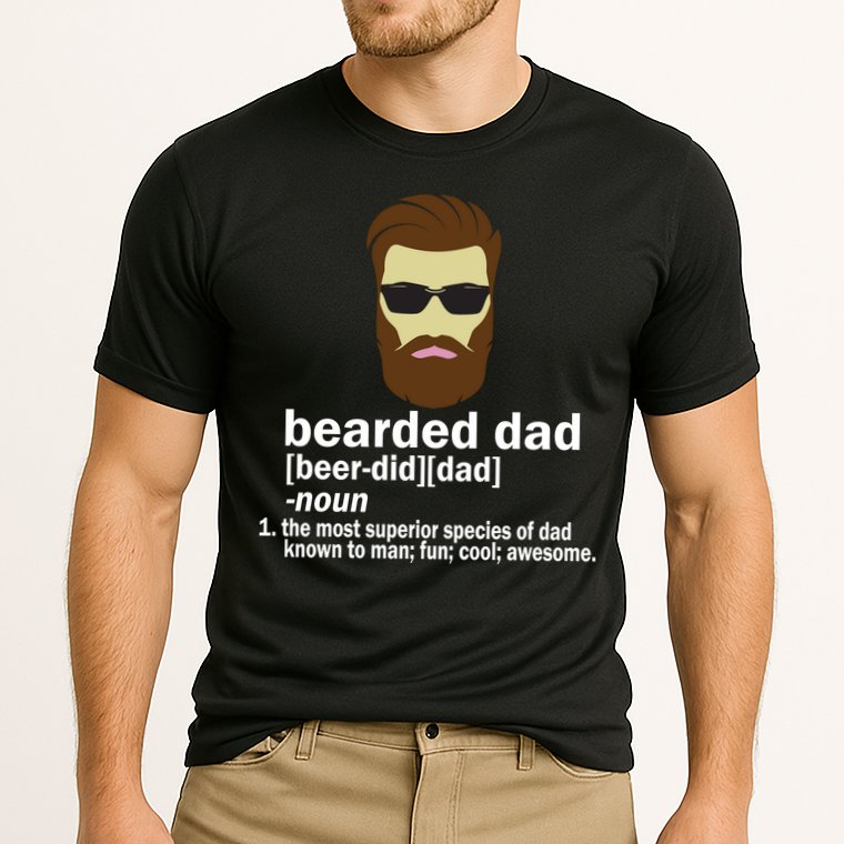 Funny Bearded Dad Definition  Performance Shirt