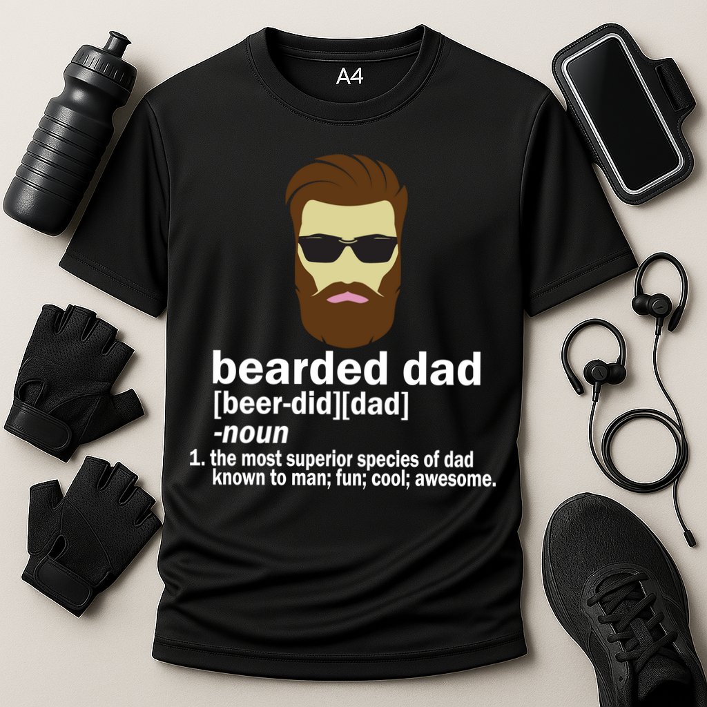 Funny Bearded Dad Definition  Performance Shirt