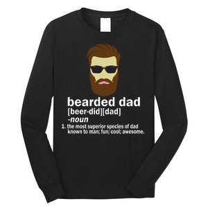 Funny Bearded Dad Definition  Long Sleeve Shirt