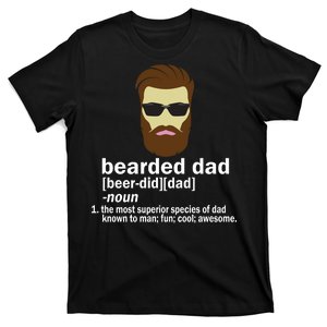 Funny Bearded Dad Definition  T-Shirt