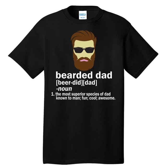 Funny Bearded Dad Definition  Tall T-Shirt