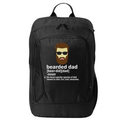 Funny Bearded Dad Definition  City Backpack