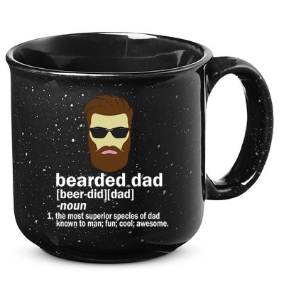 Funny Bearded Dad Definition  15oz Campfire Ceramic Mug