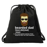 Funny Bearded Dad Definition  Drawstring Bag