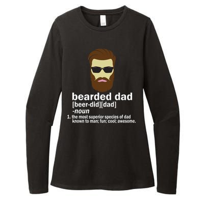 Funny Bearded Dad Definition  Womens CVC Long Sleeve Shirt