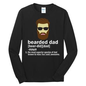 Funny Bearded Dad Definition  Tall Long Sleeve T-Shirt