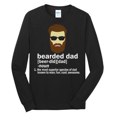 Funny Bearded Dad Definition  Tall Long Sleeve T-Shirt