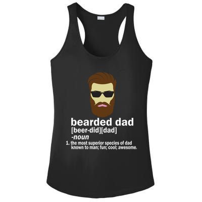 Funny Bearded Dad Definition  Ladies PosiCharge Competitor Racerback Tank