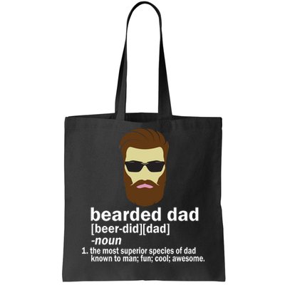 Funny Bearded Dad Definition  Tote Bag