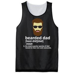 Funny Bearded Dad Definition  Mesh Reversible Basketball Jersey Tank