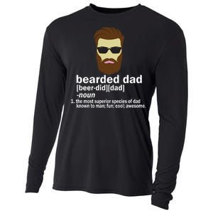 Funny Bearded Dad Definition  Cooling Performance Long Sleeve Crew