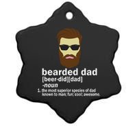 Funny Bearded Dad Definition  Ceramic Star Ornament