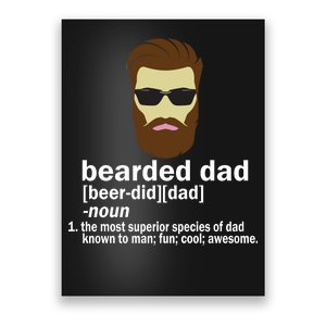 Funny Bearded Dad Definition  Poster