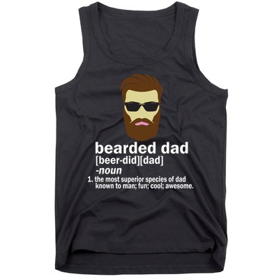 Funny Bearded Dad Definition  Tank Top