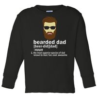 Funny Bearded Dad Definition  Toddler Long Sleeve Shirt