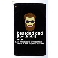 Funny Bearded Dad Definition  Golf Towel