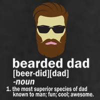 Funny Bearded Dad Definition  Golf Towel