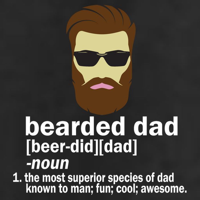 Funny Bearded Dad Definition  Golf Towel
