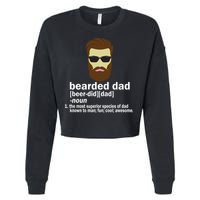 Funny Bearded Dad Definition  Cropped Pullover Crew