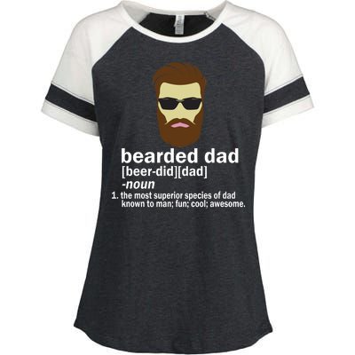 Funny Bearded Dad Definition  Enza Ladies Jersey Colorblock Tee