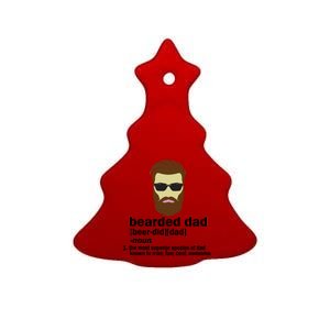 Funny Bearded Dad Definition  Ceramic Tree Ornament