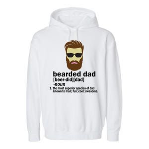 Funny Bearded Dad Definition  Garment-Dyed Fleece Hoodie