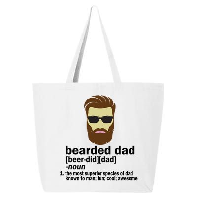 Funny Bearded Dad Definition  25L Jumbo Tote