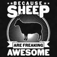 Funny Because Sheep Are Freaking Awesome Ladies PosiCharge Tri-Blend Wicking Tank
