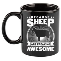 Funny Because Sheep Are Freaking Awesome 11oz C Handle Ceramic Mug