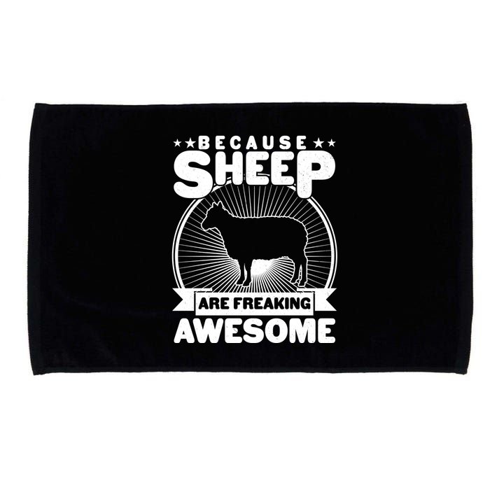 Funny Because Sheep Are Freaking Awesome Microfiber Hand Towel
