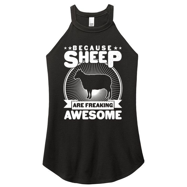 Funny Because Sheep Are Freaking Awesome Women's Perfect Tri Rocker Tank