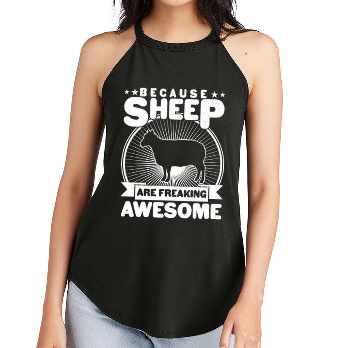 Funny Because Sheep Are Freaking Awesome Women's Perfect Tri Rocker Tank