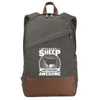 Funny Because Sheep Are Freaking Awesome Cotton Canvas Backpack