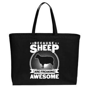 Funny Because Sheep Are Freaking Awesome Cotton Canvas Jumbo Tote