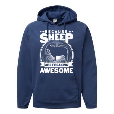 Funny Because Sheep Are Freaking Awesome Performance Fleece Hoodie