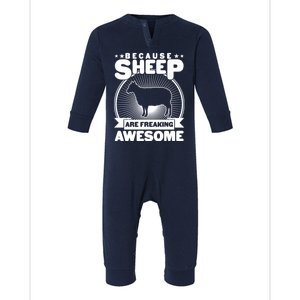 Funny Because Sheep Are Freaking Awesome Infant Fleece One Piece