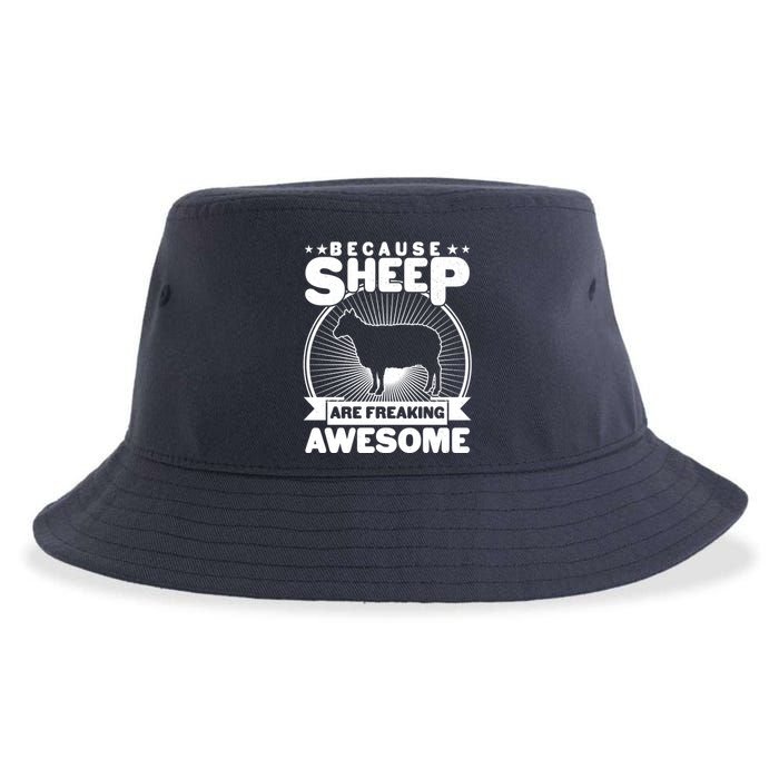 Funny Because Sheep Are Freaking Awesome Sustainable Bucket Hat